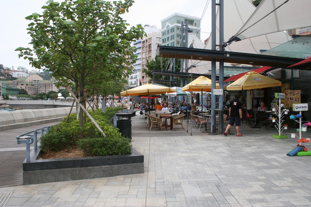 The promendade is a recent development with outside dining, sports court and tree-lined walkway. photo copyright Jeni Bone taken at  and featuring the  class