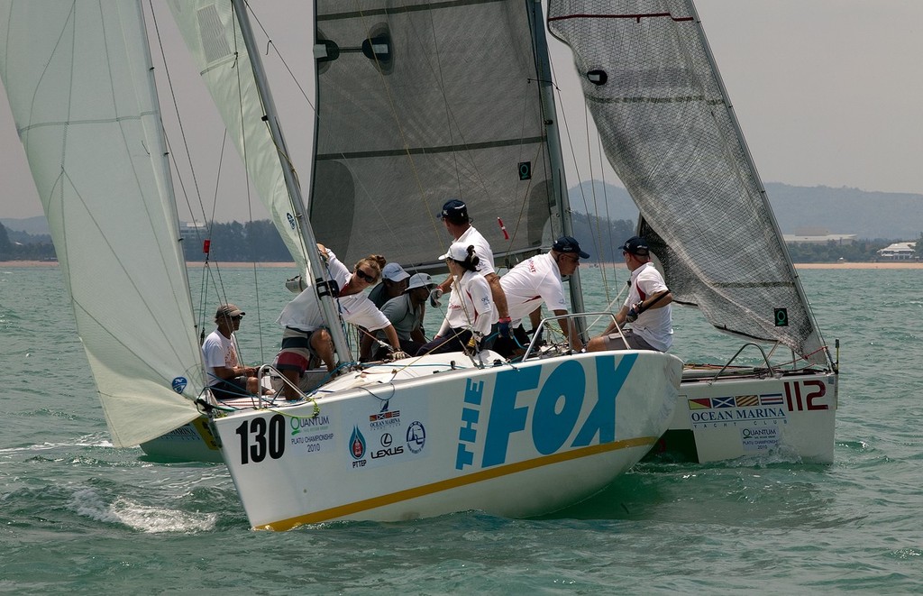 A Fox with a Dragon on its tail. Top of the Gulf Regatta 2010. © Guy Nowell http://www.guynowell.com