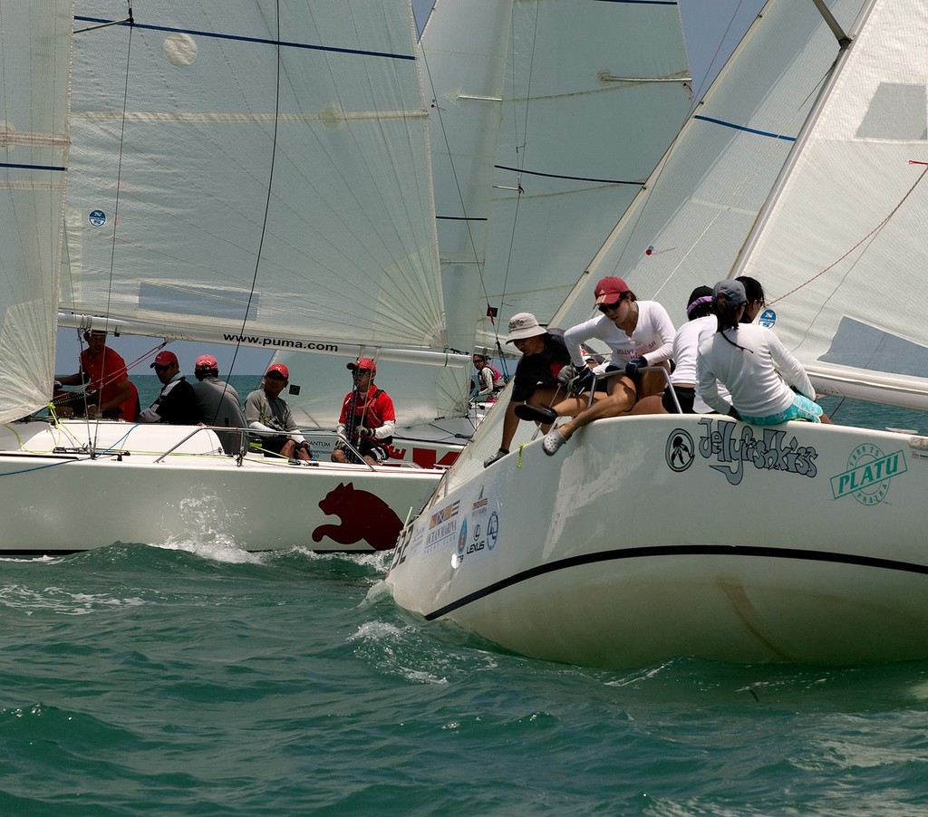 Puma escapes from a Jellyfish Kiss. Top of the Gulf Regatta 2010. © Guy Nowell http://www.guynowell.com