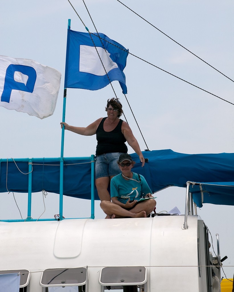 P is for Platu, Preparatory, and Patience. (Well done, the Race Committee). Top of the Gulf Regatta 2010. © Guy Nowell http://www.guynowell.com