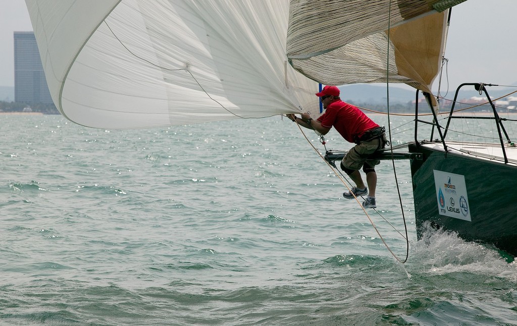 Spike the kite - Evolution Racing. Top of the Gulf Regatta 2010. © Guy Nowell http://www.guynowell.com