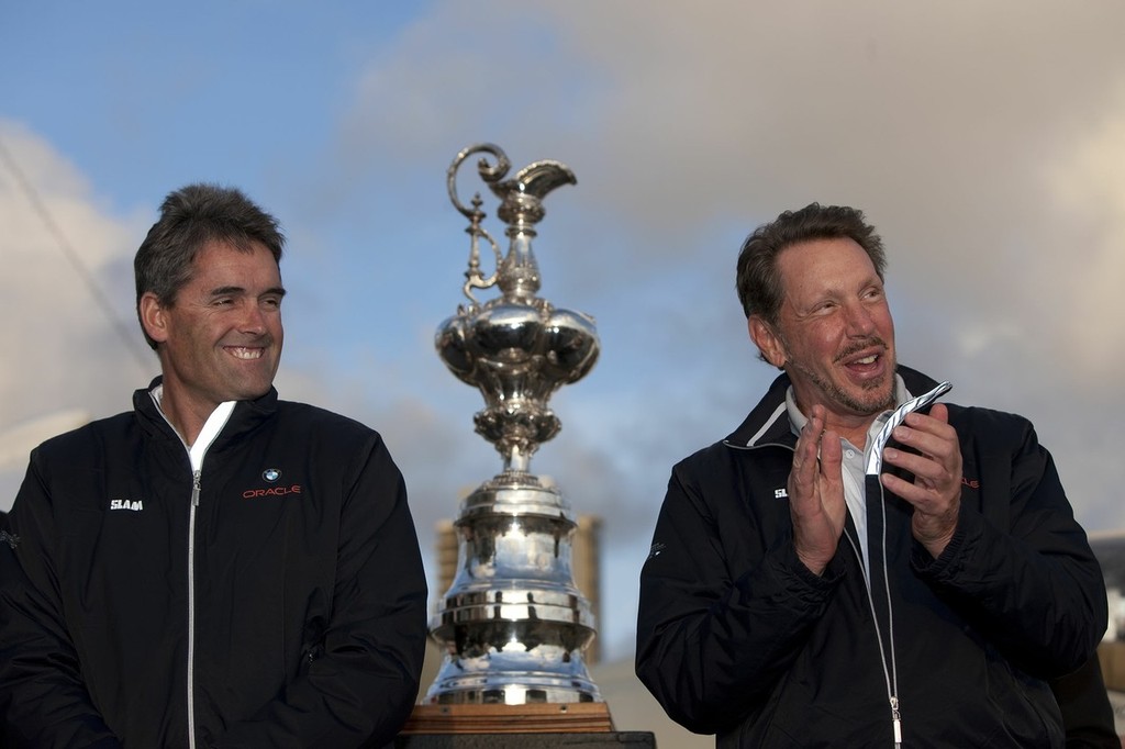 America’s Cup in San Diego - Russell Coutts - Larry Ellison © BMW Oracle Racing Photo Gilles Martin-Raget http://www.bmworacleracing.com