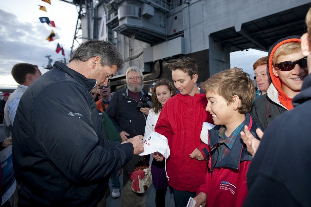 BMW ORACLE Racing - USA Victory Tour - Day 3 - Cup in San Diego - Russell Coutts signing autographs © BMW Oracle Racing Photo Gilles Martin-Raget http://www.bmworacleracing.com