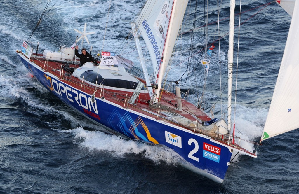 Velux 5 Oceans Skipper Zbigniew 'Gutek' Gutkowski onboard his yacht, Operon Racing - Velux 5 Oceans photo copyright onEdition http://www.onEdition.com taken at  and featuring the  class