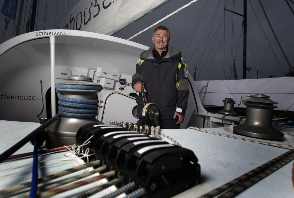 Clutches, winches and coffee grinder; it’s all business in the small cockpit © Velux 5 Oceans 