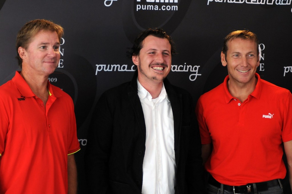 For EDITORIAL USE only, Dave Kneale/Volvo Ocean Race

(l-r) Ken Read, Skipper of PUMA Ocean Racing, Antonio Bertone, Chief Marketing Officer of PUMA and Jochen Zeitz, Chairman and CEO of PUMA.

The Volvo Ocean Race 2008-09 will be the 10th running of this ocean marathon. Starting from Alicante in Spain, on 4 October 2008, it will, for the first time, take in Cochin, India, Singapore and Qingdao, China before finishing in St Petersburg, Russia for the first time in the history photo copyright Volvo Ocean Race http://www.volvooceanrace.com taken at  and featuring the  class