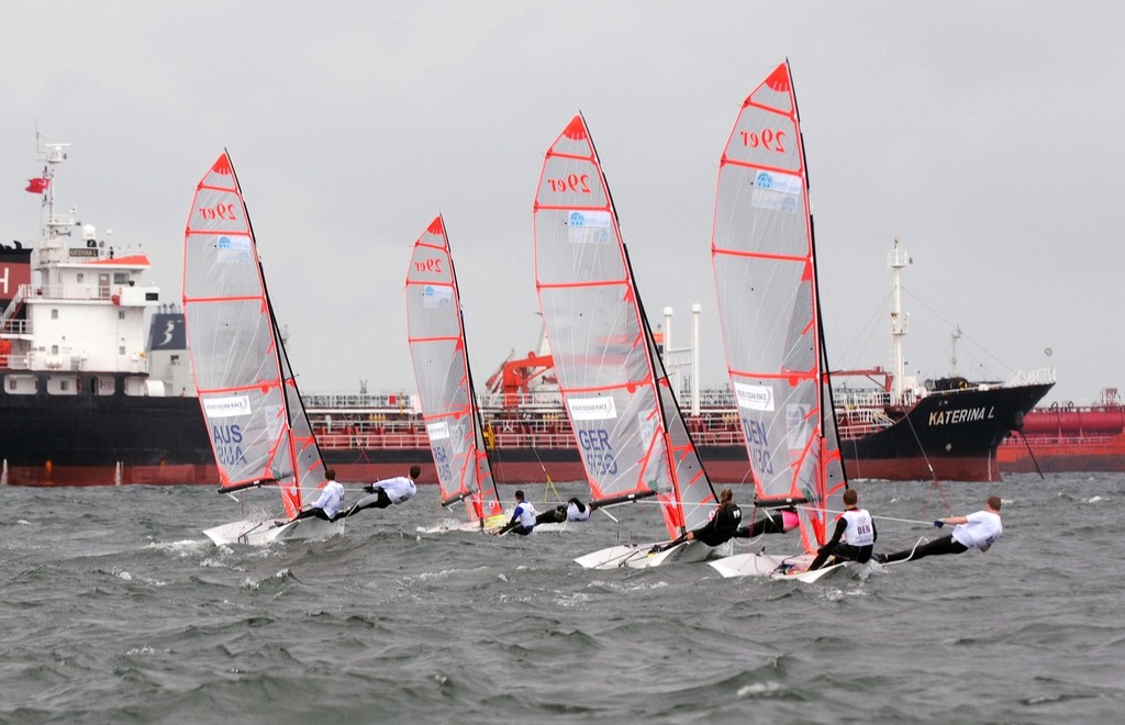 The 29er class on the training day of the Volvo Youth Sailing ISAF World Championships 2010, in Istanbul, Turkey ©  David Kneale/Volvo Ocean Race http://www.volvooceanrace.com/