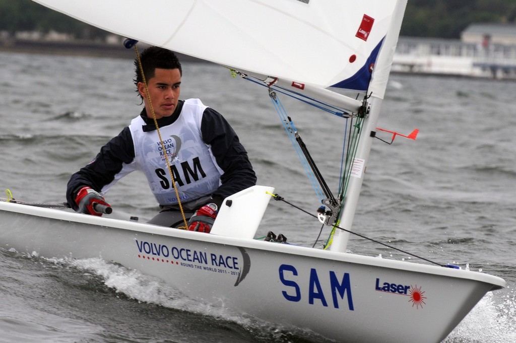 Eroni Leilua from Samoa competing in the Laser Boys class on the training day of the Volvo Youth Sailing ISAF World Championships 2010, in Istanbul, Turkey ©  David Kneale/Volvo Ocean Race http://www.volvooceanrace.com/