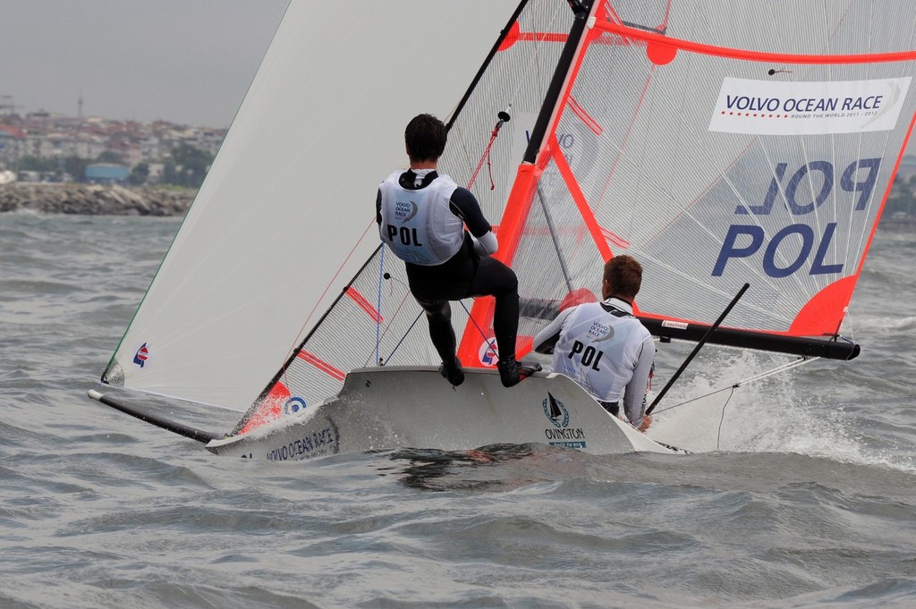 Szymon Makowski and Marcin Gontarz from Poland competing in the 29er class on training day of the Volvo Youth Sailing ISAF World Championships 2010, in Istanbul, Turkey ©  David Kneale/Volvo Ocean Race http://www.volvooceanrace.com/
