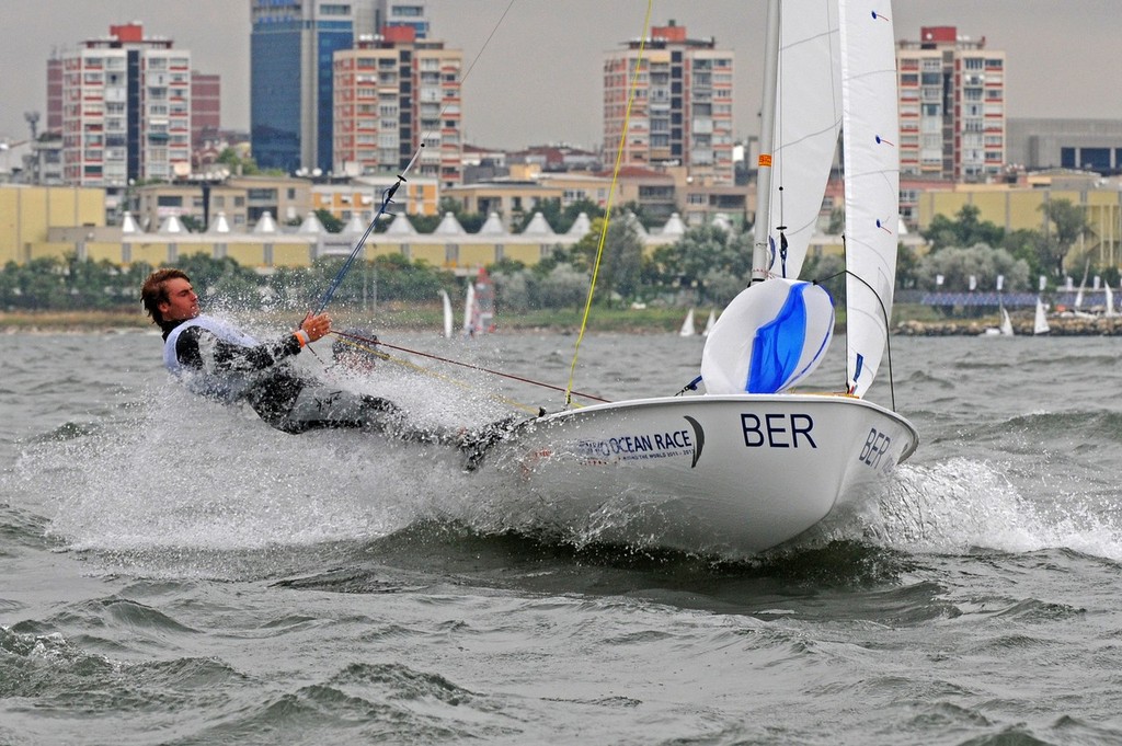James Anfossi and Jordan Saints from Bermuda competing in the 420 Boys class on the training day of the Volvo Youth Sailing ISAF World Championships 2010, in Istanbul, Turkey ©  David Kneale/Volvo Ocean Race http://www.volvooceanrace.com/