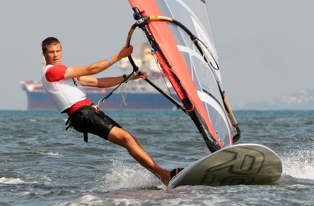 Pawel Tarnowski from Poland competing in the RS:X Boys class on day 4 of the Volvo Youth Sailing ISAF World Championships 2010, in Istanbul, Turkey ©  David Kneale/Volvo Ocean Race http://www.volvooceanrace.com/