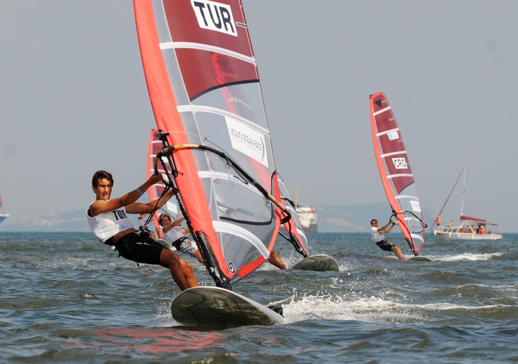 Korhan Ezer from Turkey competing in the RS:X Boys class on day 4 of the Volvo Youth Sailing ISAF World Championships 2010, in Istanbul, Turkey ©  David Kneale/Volvo Ocean Race http://www.volvooceanrace.com/