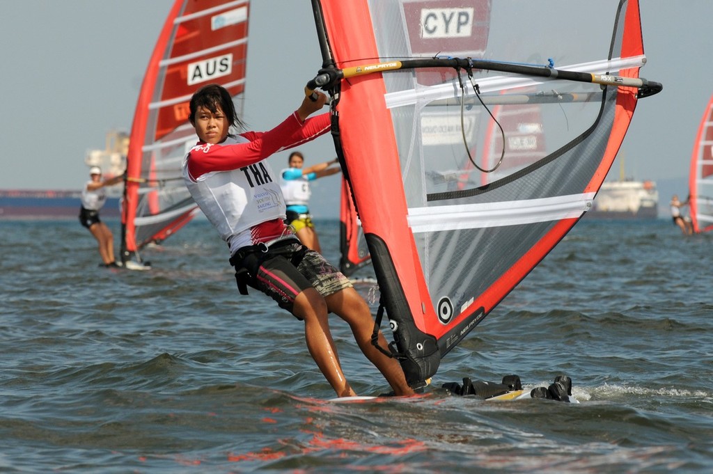 Sarocha Poomprai from Thailand competing in the RS:X Girls class on day 4 of the Volvo Youth Sailing ISAF World Championships 2010, in Istanbul, Turkey ©  David Kneale/Volvo Ocean Race http://www.volvooceanrace.com/
