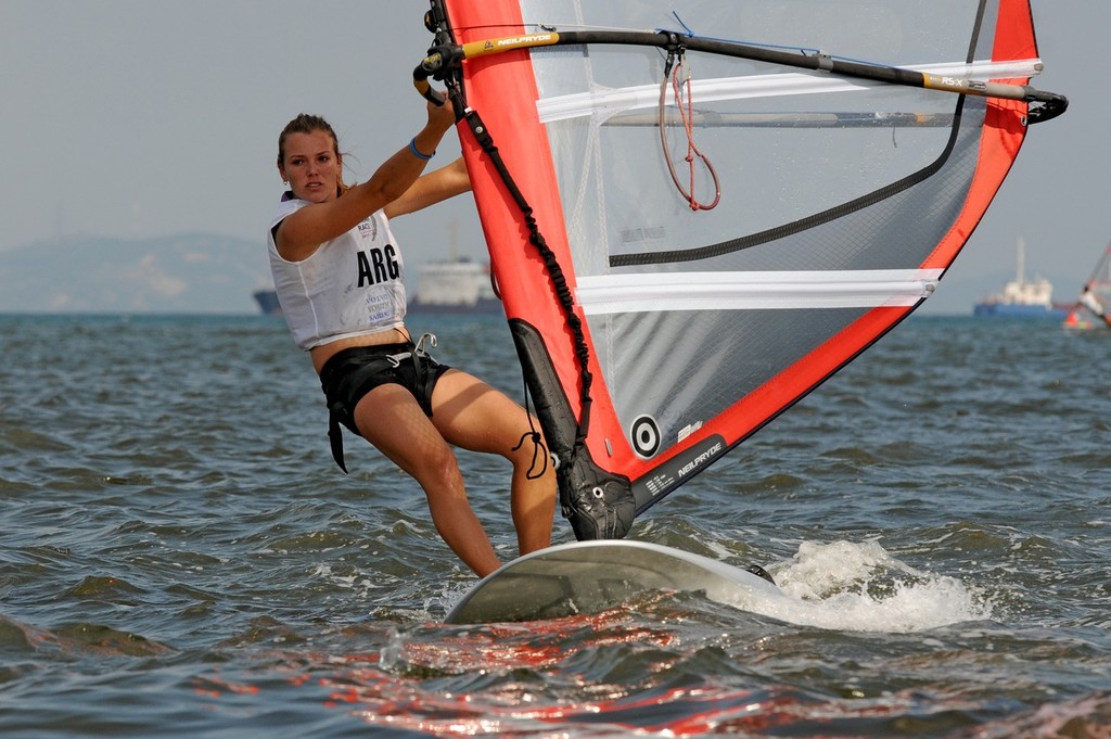 Jazmin Lopez Becker from Argentina competing in the RS:X Girls class on day 4 of the Volvo Youth Sailing ISAF World Championships 2010, in Istanbul, Turkey ©  David Kneale/Volvo Ocean Race http://www.volvooceanrace.com/