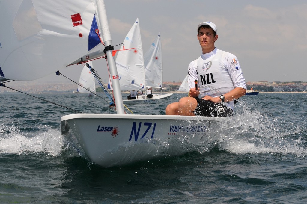 Thomas Saunders from New Zealand competing in the Laser Boys class on day 5 of the Volvo Youth Sailing ISAF World Championships 2010, in Istanbul, Turkey ©  David Kneale/Volvo Ocean Race http://www.volvooceanrace.com/