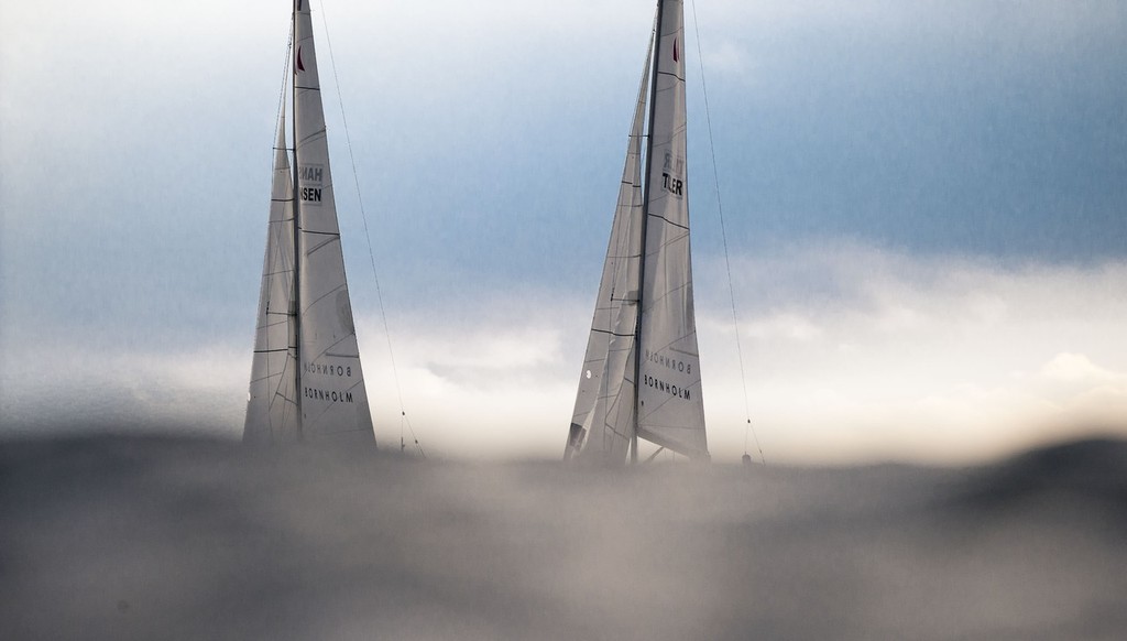 Hansen vs Tiller. Danish Open 2010, Bornholm, Denmark. World Match Racing Tour.  © Loris von Siebenthal http://www.myimage.ch