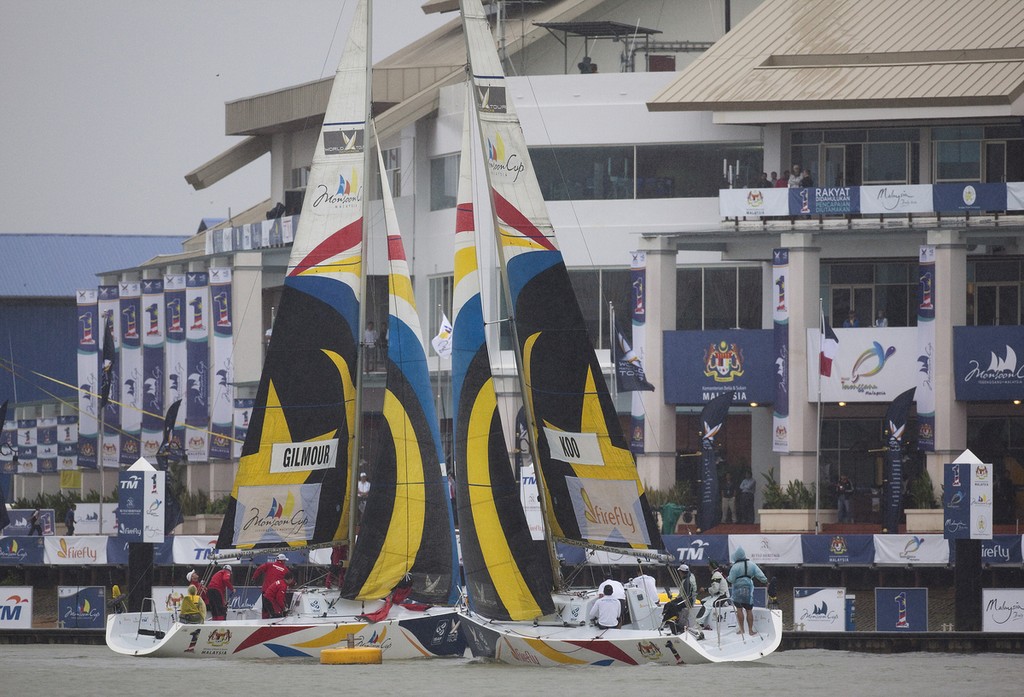 Peter Gilmour and Jeremy Koo during qualifying session Monsoon Cup 2010. World Match Racing Tour, Kuala Terengganu, Malaysia.  © Subzero Images /AWMRT http://wmrt.com