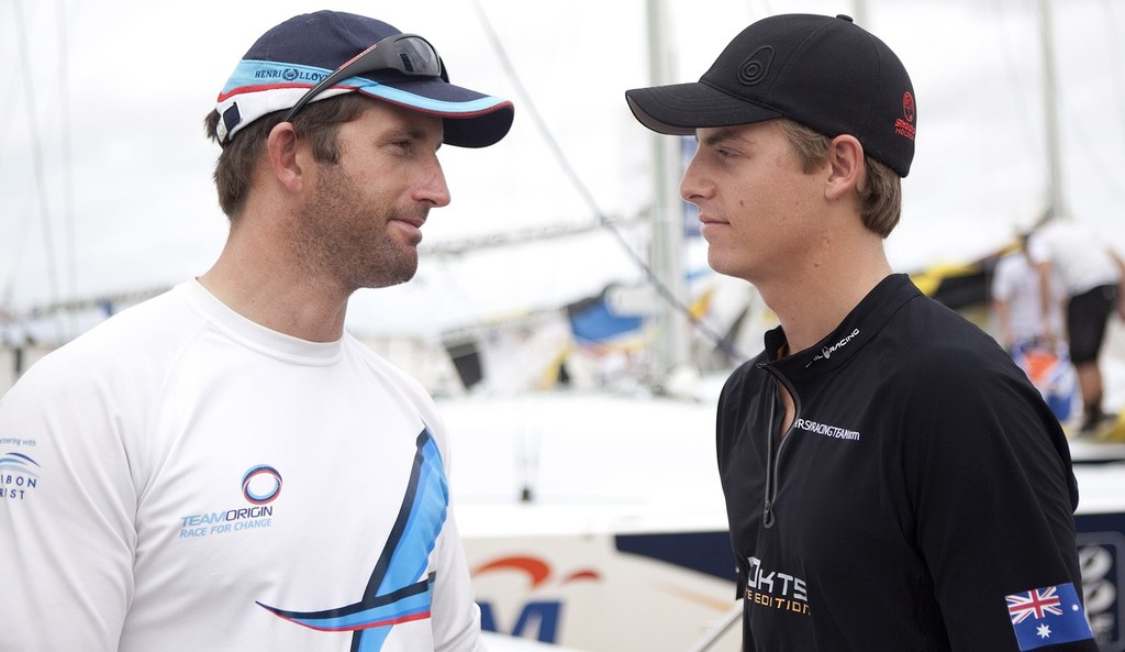 Ben Ainslie and Torvar Mirsky during the finals of the Monsoon Cup 2010. World Match Racing Tour, Kuala Terengganu, Malaysia. 5 December 2010. Photo: Subzero Images/WMRT photo copyright Subzero Images /AWMRT http://wmrt.com taken at  and featuring the  class
