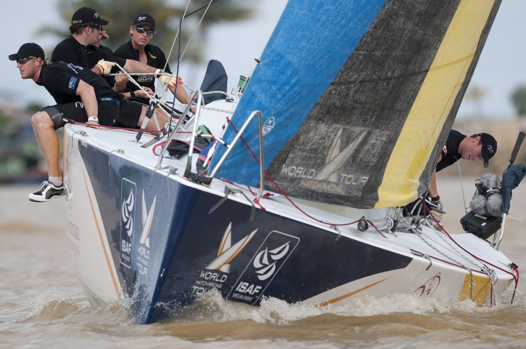 Torvar Mirsky (australia), second of the Monsoon Cup and third at World match racing tour. Finals day at Monsoon Cup 2010. World Match Racing Tour, Kuala Terengganu, Malaysia. 5 December 2010. Photo: Subzero Images/WMRT © Subzero Images /AWMRT http://wmrt.com