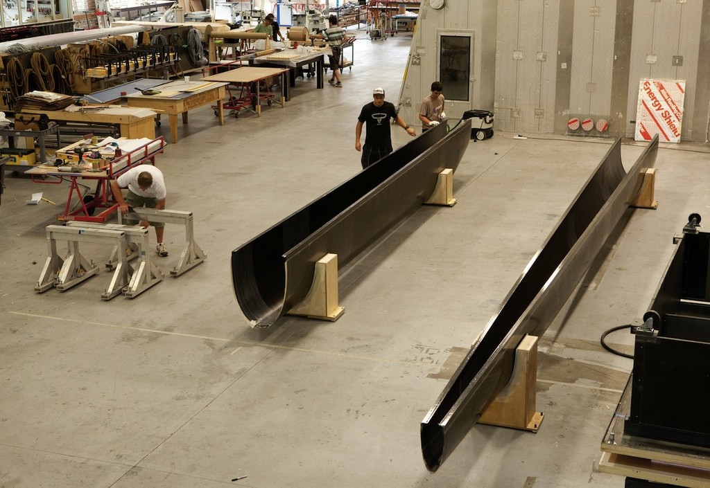 Wingsail sections for the America’s Cup AC45 under construction - Warkworth, New Zealand - 18 December 2010 © Ivor Wilkins/www.americascup.com www.americascup.com