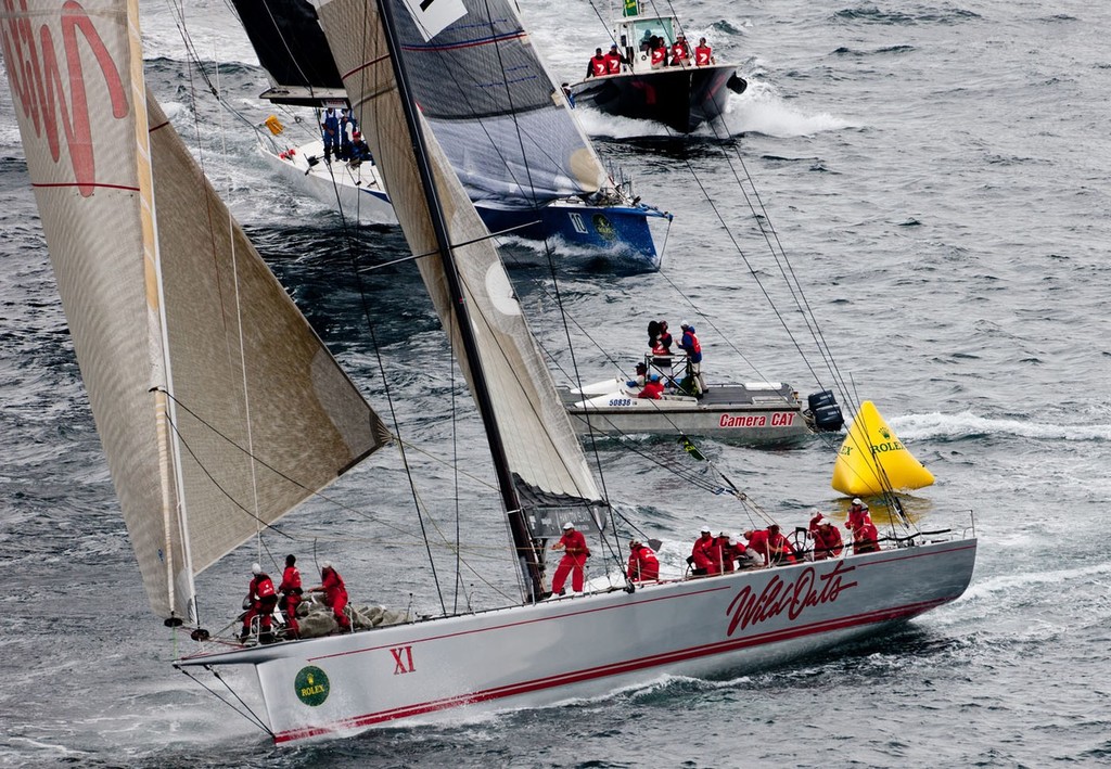 WILD OATS XI, Sail n: 10001, Owner: Bob Oatley, State: NSW, Division: IRC, Design: Reichel/Pugh 30 MtrRolex Sydney Hobart Yacht Race start photo copyright  Rolex / Carlo Borlenghi http://www.carloborlenghi.net taken at  and featuring the  class