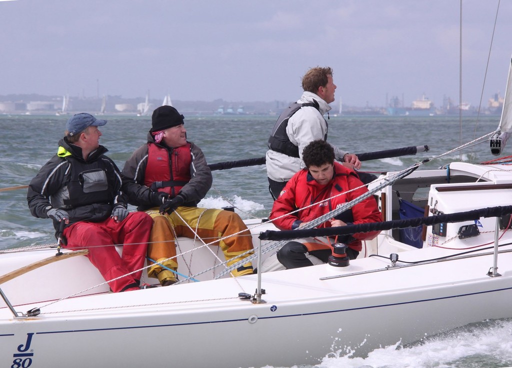 Wk6Aqua-J won first J80 race - Warsash Spring Championship 2010 photo copyright Eddie Mays - copyright http://www.eddiemays.com taken at  and featuring the  class
