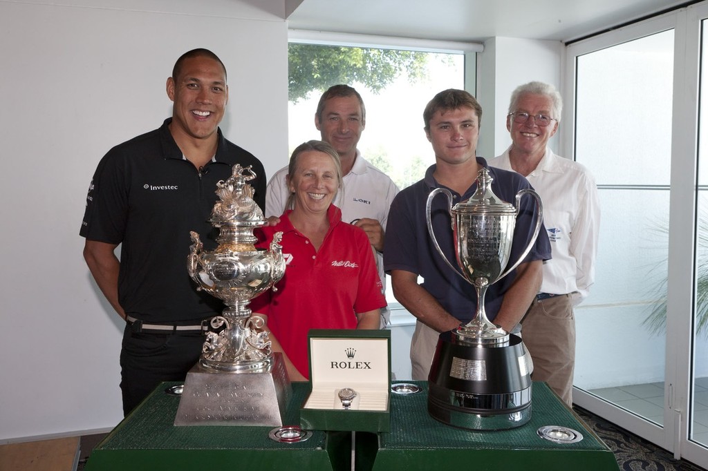 Rolex Sydney to Hobart 2010 press conference at Cruising Yacht Club of Australia, Sydney (AUS) - 23 Nov 2010<br />
Left: Geoff Huegill, Adrienne Cahalan, Gordon Maguire, William Hubbard IV and Roger Hickman ©  Andrea Francolini / Rolex http://www.afrancolini.com