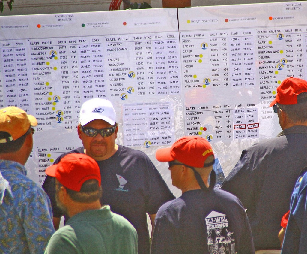 Checking the race results board - 2010 Newport-Ensenada International Yacht Race © Rich Roberts http://www.UnderTheSunPhotos.com