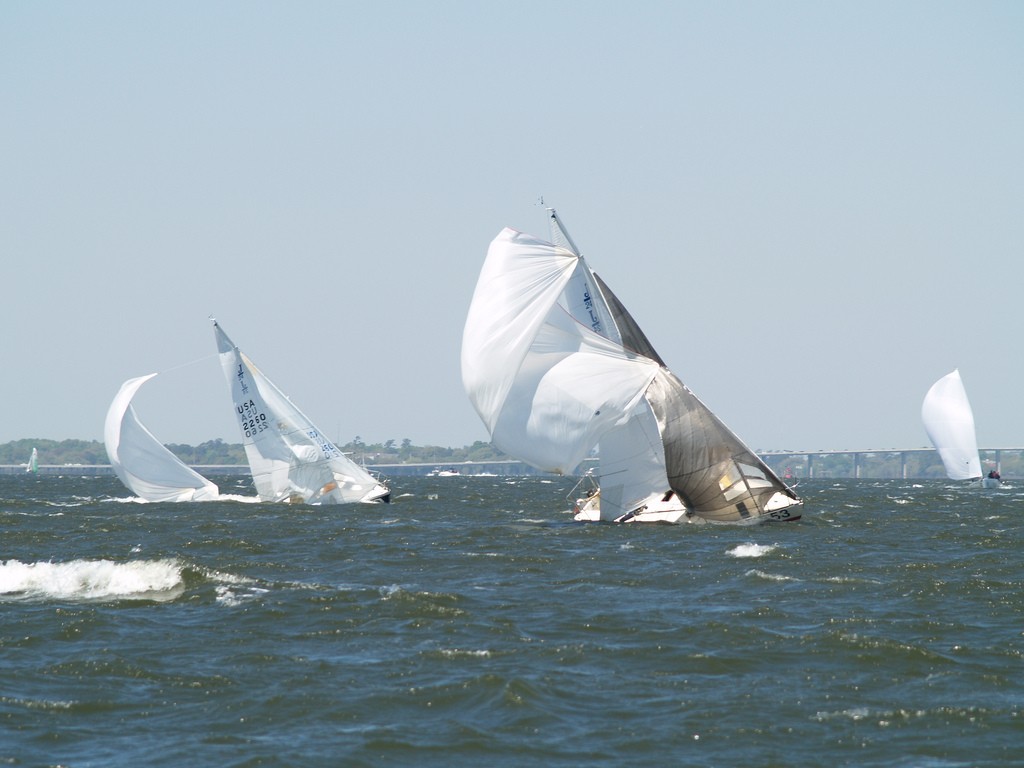 Kite fun in a big breeze - Charleston Race Week 2010 (Photo: © Taylor Wranney) © Charleston Race Week http://www.SCMaritime.org