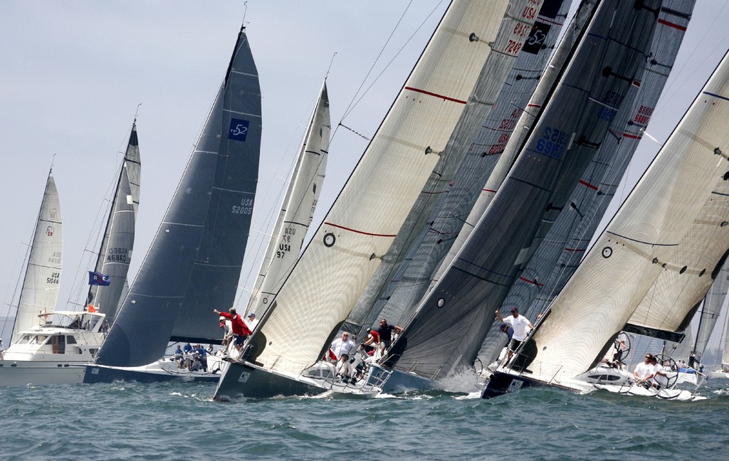 The variety of big boats comprising the Fast 50 fleet seldom had a dull moment in 7 races over the three-day weekend - 2010 Ullman Sails Long Beach Race Week © Rich Roberts http://www.UnderTheSunPhotos.com