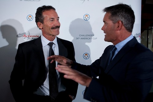 And Now - Paul Cayard, CEO of Artemis Racing and Russell Coutts CEO of Oracle Racing - now respectively Challenger of Record and Defender for the 34th America’s Cup © Sander van der Borch / Artemis Racing http://www.sandervanderborch.com