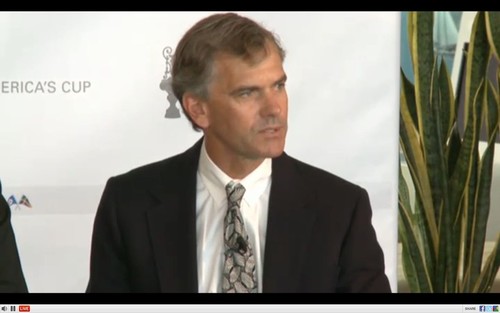 Designer, Pete Melvin explains some of the thinking behind the catamaran choice. © SW