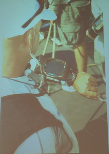 The wrist PDA displays worn by five of the USA-17 crew © SW