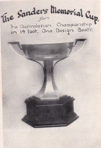 The Sanders Cup won by Jim Young in 1949, then one of the premier small boat trophies in New Zealand © SW