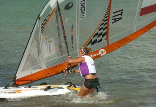 Techno Girls   ITA 600 Singapore 2010 Youth Olympic Games (YOG) held at the National Sailing Centre, Aug 23, 2010. © ISAF 