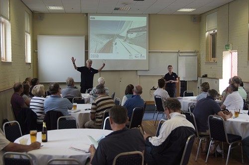 Roger Seymour, the  RYA Yachtmaster Instructor from the Hamble School of Yachting, briefs skippers before the start from Gosport. <br />
PHOTO: BARRY PICKTHALL/PPL - COPYRIGHT <br />
 © SW