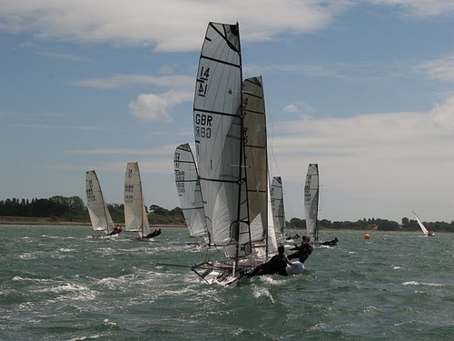 The Gallon is the most prestigious of the International 14 open meetings run from    Itchenor Sailing Club © International 14 Class Association