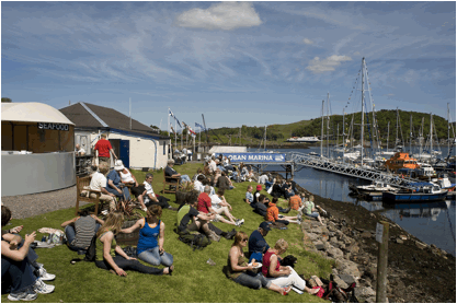 Crowds gathered at Oban Marina for the conclusion of the first Festival of the Sea. © Trish Jenkins