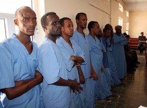 Somali pirates for 10 years jail in the Seychelles photo copyright Natasha Morton taken at  and featuring the  class