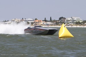 'Super Heat' on its way to winning Unlimited at the Super Boat Clearwater National Championships. photo copyright Rodrick Cox taken at  and featuring the  class