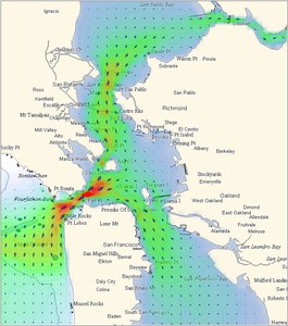 San Francisco Bay tidal model - Rolex Big Boat Series and Melges Worlds San Francisco photo copyright Penny Haire taken at  and featuring the  class