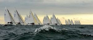 J/80 Worlds start of 5th race Wednesday later afternoon- 1600 hours! - J/80 Worlds 2010 photo copyright Allen Clark http://www.photoboat.com taken at  and featuring the  class