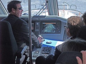 Coxswain, Jim Grinter, takes us for the ride of the decade. photo copyright  John Curnow taken at  and featuring the  class