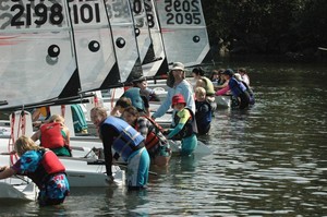 Getting revved for O'Pen BIC ``Dash for Cash`` - Columbia Gorge O'Pen Cup photo copyright Doug Schenk taken at  and featuring the  class