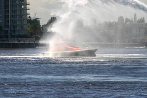 Getting a real christening. photo copyright  John Curnow taken at  and featuring the  class