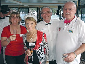Celebrating the night were Kim Milne, Eileen Cockley, Stephen Milne (Riviera's Director of Communications) and Gordon Cockley photo copyright Stephen Milne taken at  and featuring the  class
