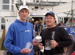 Ryan Duffield and Brett Burvill enjoy the bling in the UK photo copyright Ryan Duffield taken at  and featuring the  class