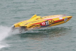 &rsquo;WHM Motorsports&rsquo;, Jason Muller driving, Bill Mauff on throttles, out to claim a chequered flag in Superboat Unlimited. photo copyright Rodrick Cox taken at  and featuring the  class