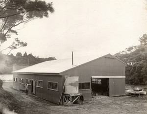 John Salthouse and the original Salthouse Boatbuilders shed on the water's edge at at Greenhithe photo copyright SW taken at  and featuring the  class