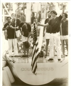 Ted Turner and Gary Jobson, seen here celebrating their 1977 win of the America’s Cup aboard Courageous, will reunite this September in Newport, Rhode Island, for The 12 Metre Era Reunion Presented By Rolex - America’s Cup 12 Metre Era Reunion 2010 - photo © Gary Jobson